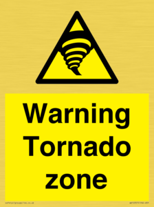 Warning Tornado zone